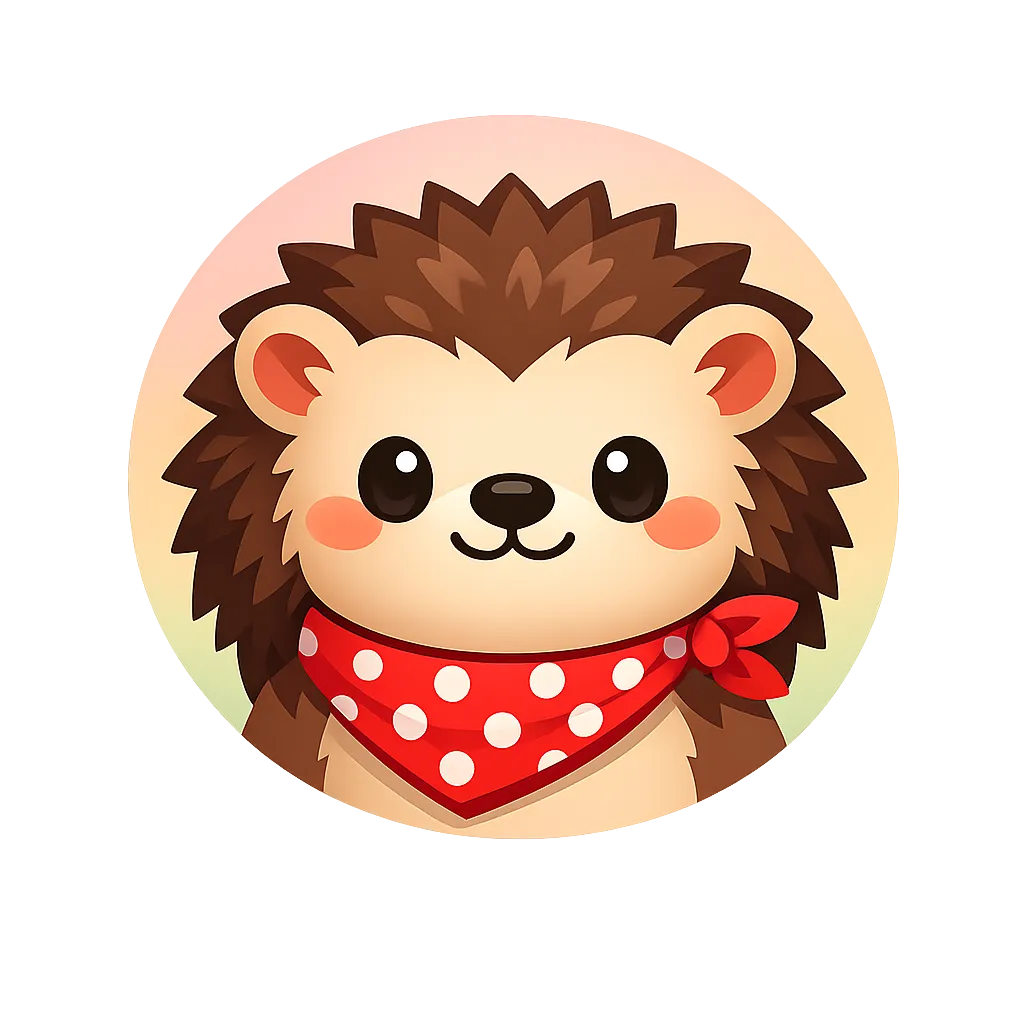 Cute flat cartoon otter face avatar icon with layered paper-cutout style for user review